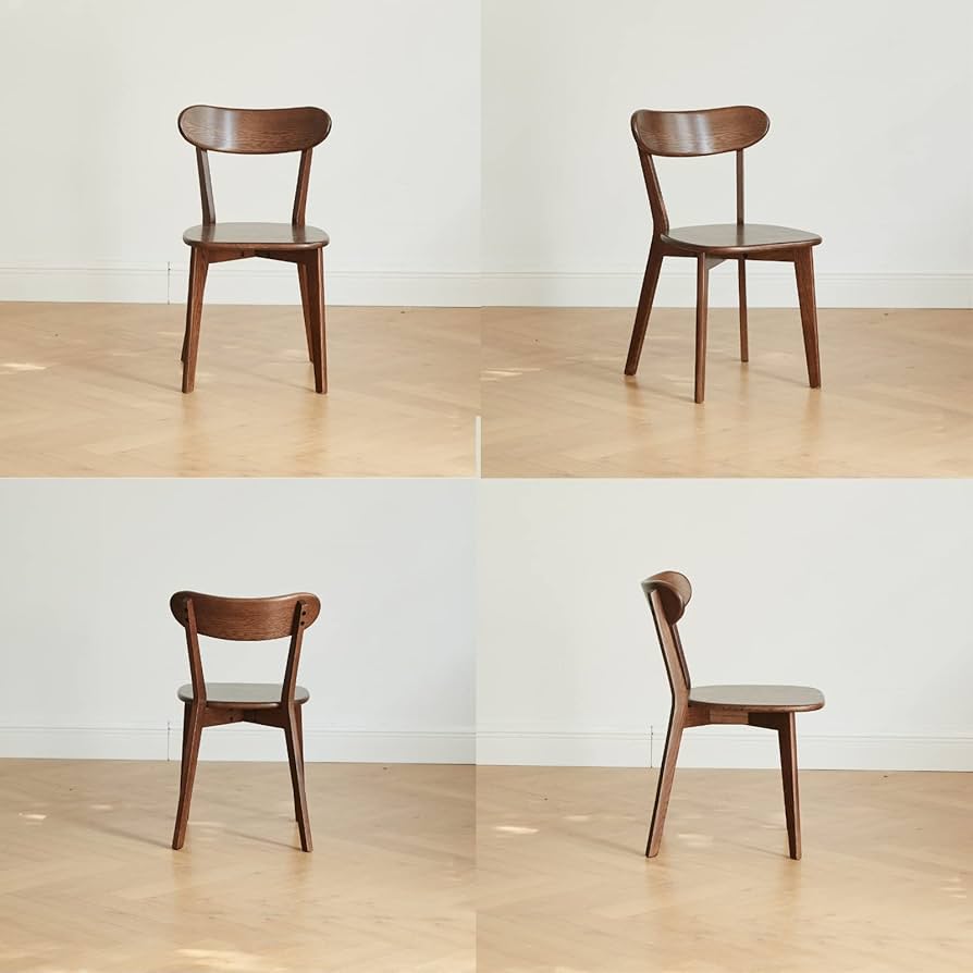 Amazon.com - Bamskov 100% Solid Oak Wood Dining Room Chairs